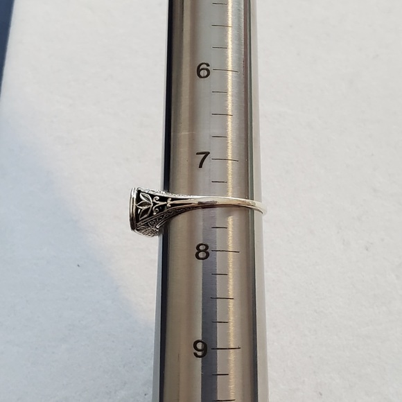 Vintage Sterling Silver Filigree Ring with Amethyst and Peridots Size 7.5 - Picture 16 of 16